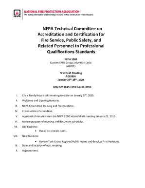 Fillable Online NFPA Technical Committee On Accreditation And