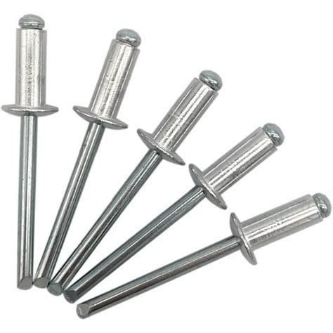 Lot De 100 Rivets Aveugles 4 8 X 12 Mm À Tête Bombée Type Ouvert Din