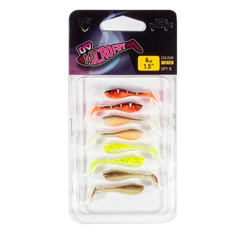 Soft Bait Fox Rage Micro Fry Cm Uv Mixed Colour Leurre De La P Che