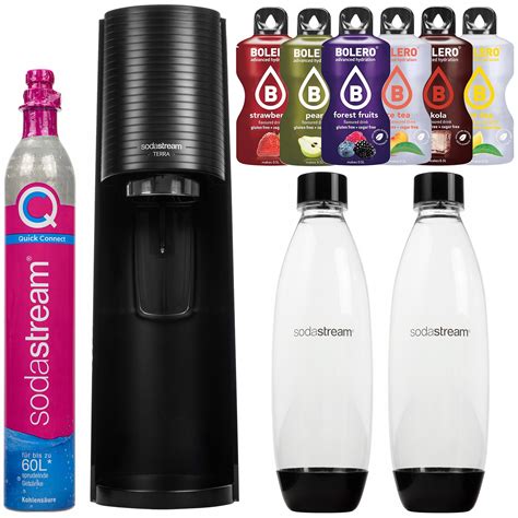 SATURATOR SODASTREAM TERRA BLACK 2 BUTELKI EKSPRES DO WODY GAZOWANEJ