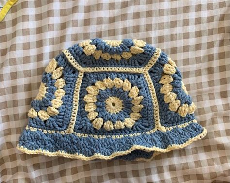 Crocheted Granny Square Bucket Hats On Carousell