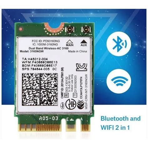 Placa Wi Fi Bluetooth 4 0 Intel Dual Band Wireless Ac 3160 433 Mbps