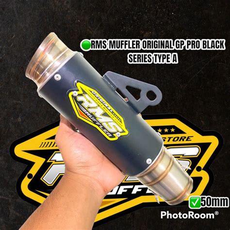 Jual KNALPOT RMS MUFFLER ORIGINAL BLACK SERIES GP PRO DAN CP TYPE A