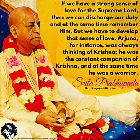 Srila Prabhupada Quotes On Instagram Love Krishna And Do Your Duty