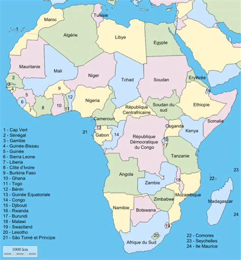 carte des pays  capitales dafrique afrique