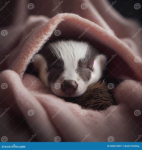 Baby Badger Meles Meles Portrait Close Up Isolated On White Royalty