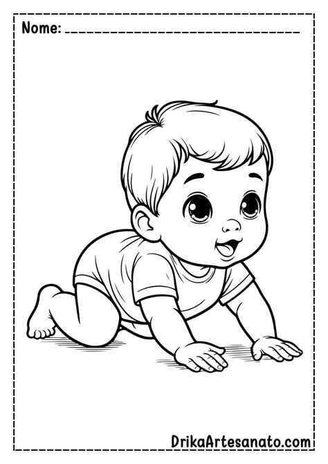 50 Desenhos de Bebê para Colorir Grátis em PDF