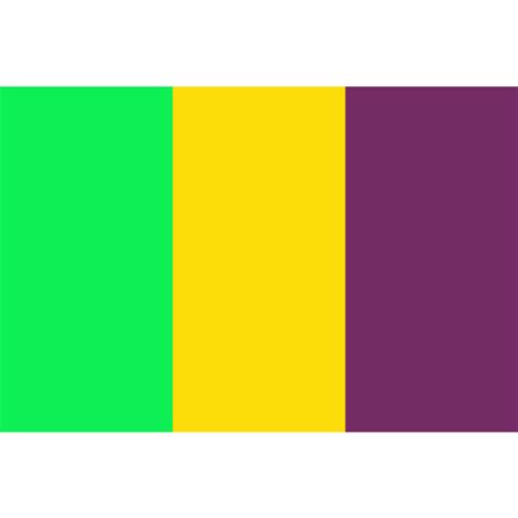 Flag Vertically Striped Light Green Yellow And Purple Landscape