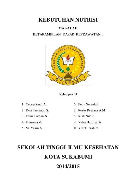 Makalah Pemenuhan Kebutuhan Nutrisi Homecare24