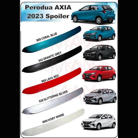 Perodua Axia Oem Gear Up Abs Spoiler With Paint Material Abs