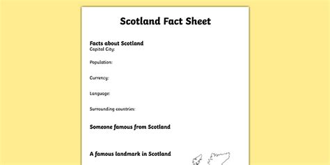 Scotland Factsheet Writing Template Teacher Made Twinkl