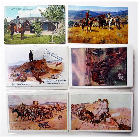 Charles M Russell items: Book "Watercolors of the Old West"; Book ...