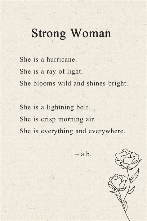 A Short Poem About A Strong Woman She Is A Hurricane She Is A Ray Of