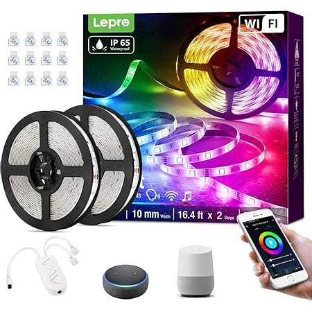 Lepro LED Strip Alexa 10M 2x5M Smart RGB Dimmbar LED Streifen Wifi