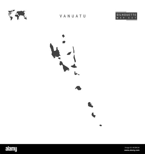 Vanuatu Blank Vector Map Isolated On White Background High Detailed