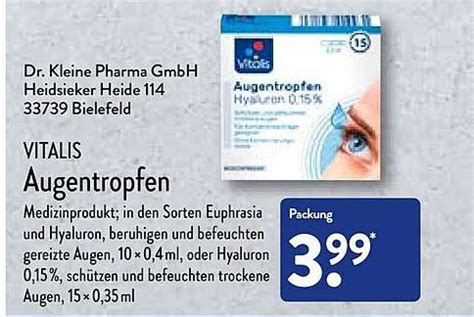 Vitalis Augentropfen Angebot Bei Aldi Sud