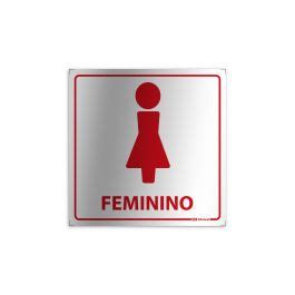 Placa Banheiro Feminino Em Alum Nio Afixgraf