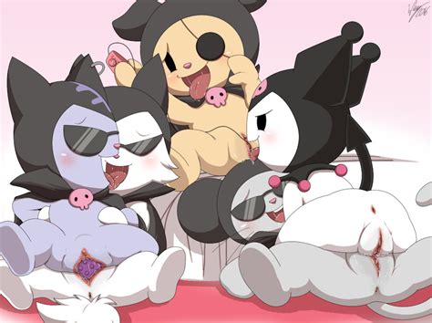 Rule 34 Anthro Bodily Fluids Chumi Sanrio Cunnilingus Drooling Female Female Female Fivesome