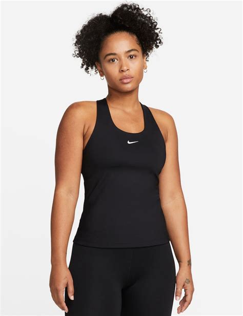 Nike Swoosh Bra Tank Blackwhite The Sports Edit