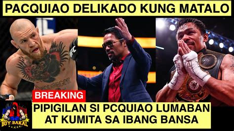 Pacquiao Pipigilan Lumaban Sa America At Ibang Bansa 20 Milyon