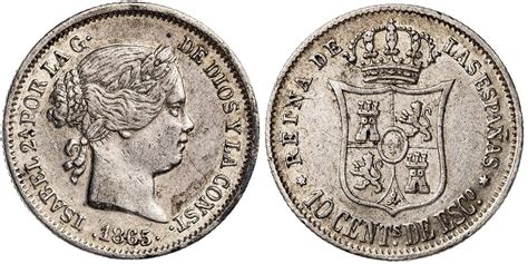 NumisBids Aureo Calicó S L Auction 394 Lot 1957 1865 Isabel II