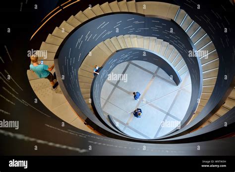 Spiral Staircase At Helsinki Central Library Oodi Kansalaistori Square