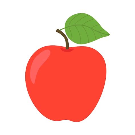 Ilustración manzana roja Vector Premium