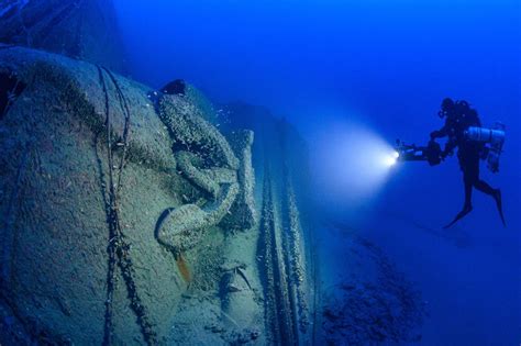 Diver Captures Haunting Images Of Titanics Sunken Sister Ship