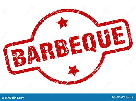 Barbeque Stamp Stock Vector Illustration Of Stamp White