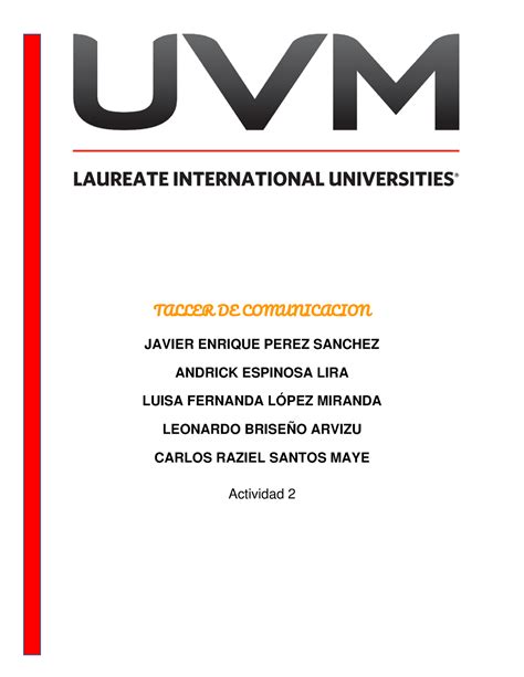 A2 Tdc Actividad 2 Taller De Comunicación Taller De Comunicacion