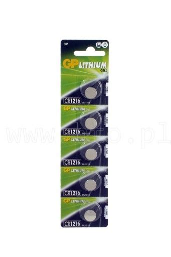 BATERIA CR1216 BR1216 DL1216 LITOWA 3V GP Sklep Opinie Cena W