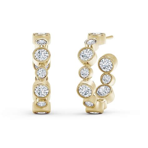 The Forevermark Tribute Collection Bezel Hoop Earrings Earrings