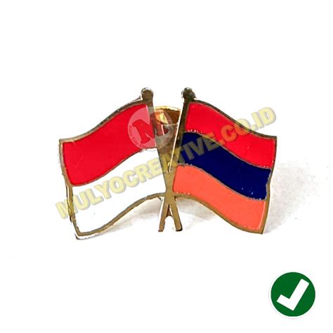 Pin Bros Bendera Persahabatan Indonesia Armenia Triwarna Pesan Pin