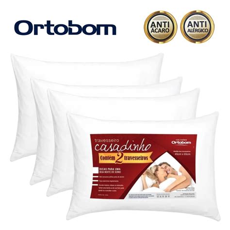 Kit Travesseiros Casadinhos Ortobom Microfibra Unidades