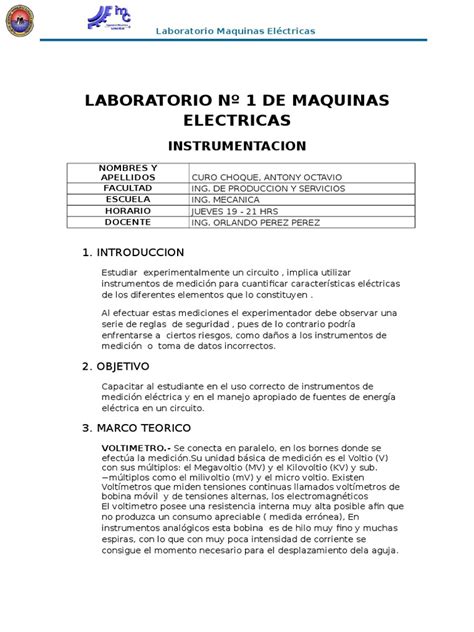 PDF Laboratorio N1 De Maquinas Electricas 1 DOKUMEN TIPS