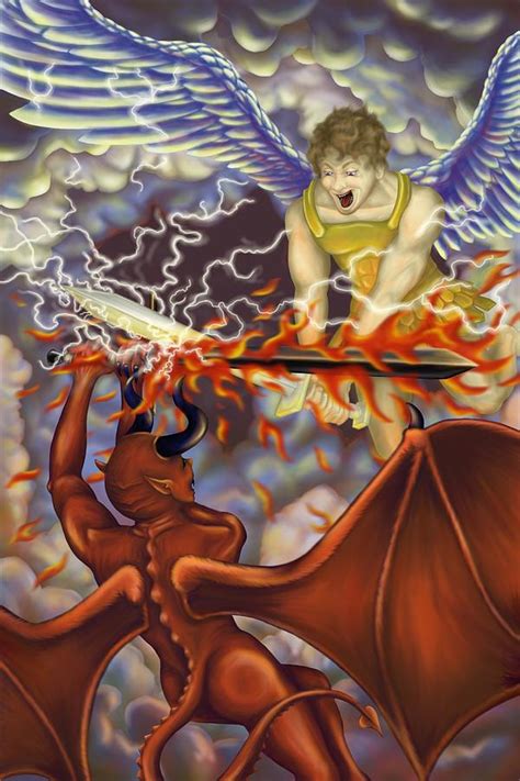 Good vs Evil Painting by Tom Wrenn - Fine Art America