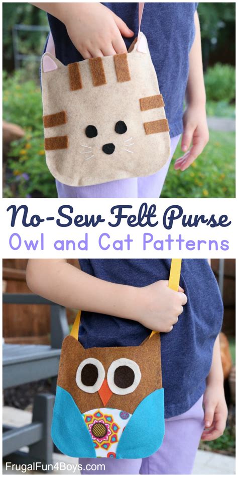 Felt Craft Patterns For An Adorable No Sew Purse Frugal Fun For Boys