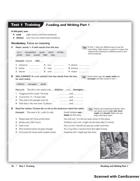 Ket Reading 1 Practice