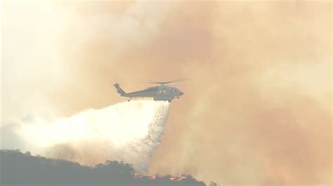 PHOTOS Skirball Fire Burns In The Sepulveda Pass Near Getty Center