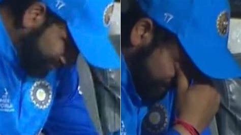 T World Cup Rohit Sharma Almost In Tears After India S Crushing