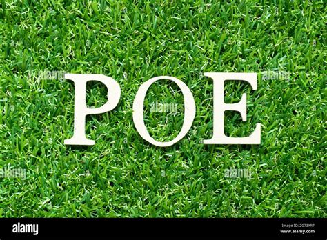 Como Se Escreve Poe - Letra alfabética en la palabra POE (Abreviatura de prueba de empleo ...