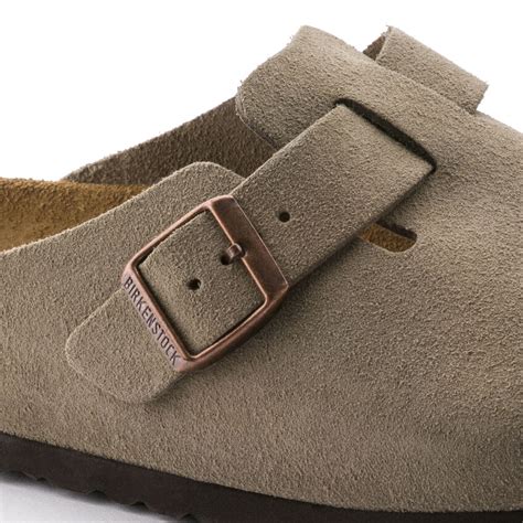 Boston Soft Footbed Suede Leather Taupe Birkenstock