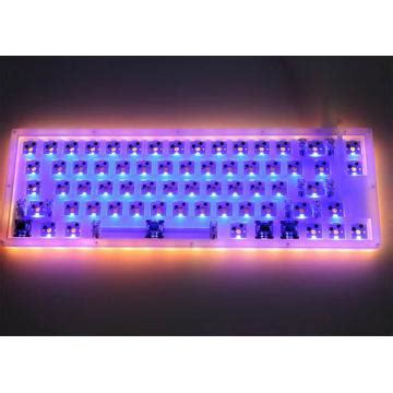 China 3 Pin Custom Keyboard PCB RGB Kbd75v2 Hot Swappable PCB Orange