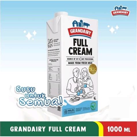 Jual Grandairy Susu UHT Full Cream Cokelat Kemasan 1L Susu Full Cream