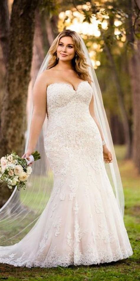 Mermaid Wedding Dresses Sweetheart Lace Plus Size Carrie Johnson