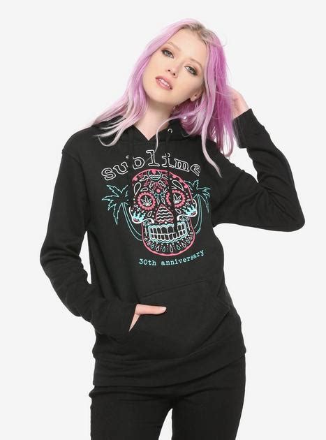 Sublime 30th Anniversary Sugar Skull Girls Hoodie Hot Topic