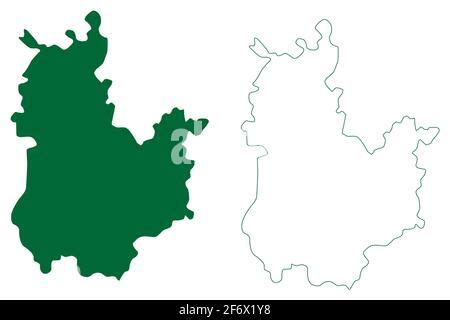 Kaithal district (Haryana State, Republic of India) map vector ...