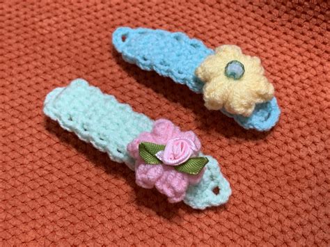 Crochet Flower Barrette Pattern Best Flower Site