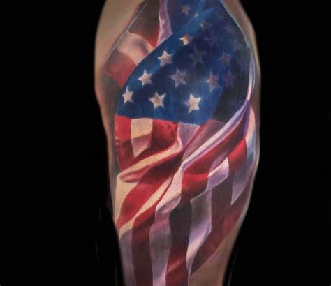 US Flag tattoo by Jesse Rix | Photo 15021