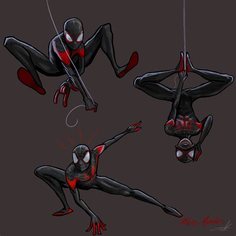 Jonas Marincic - Spiderman: Miles Morales poses (Fan Art)